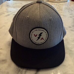 RVCA Balance of Opposites snapback hat in gray and black - adjustable